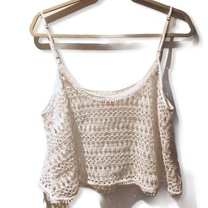 Victoria Secret Cotton Woven Crochet Beach Top